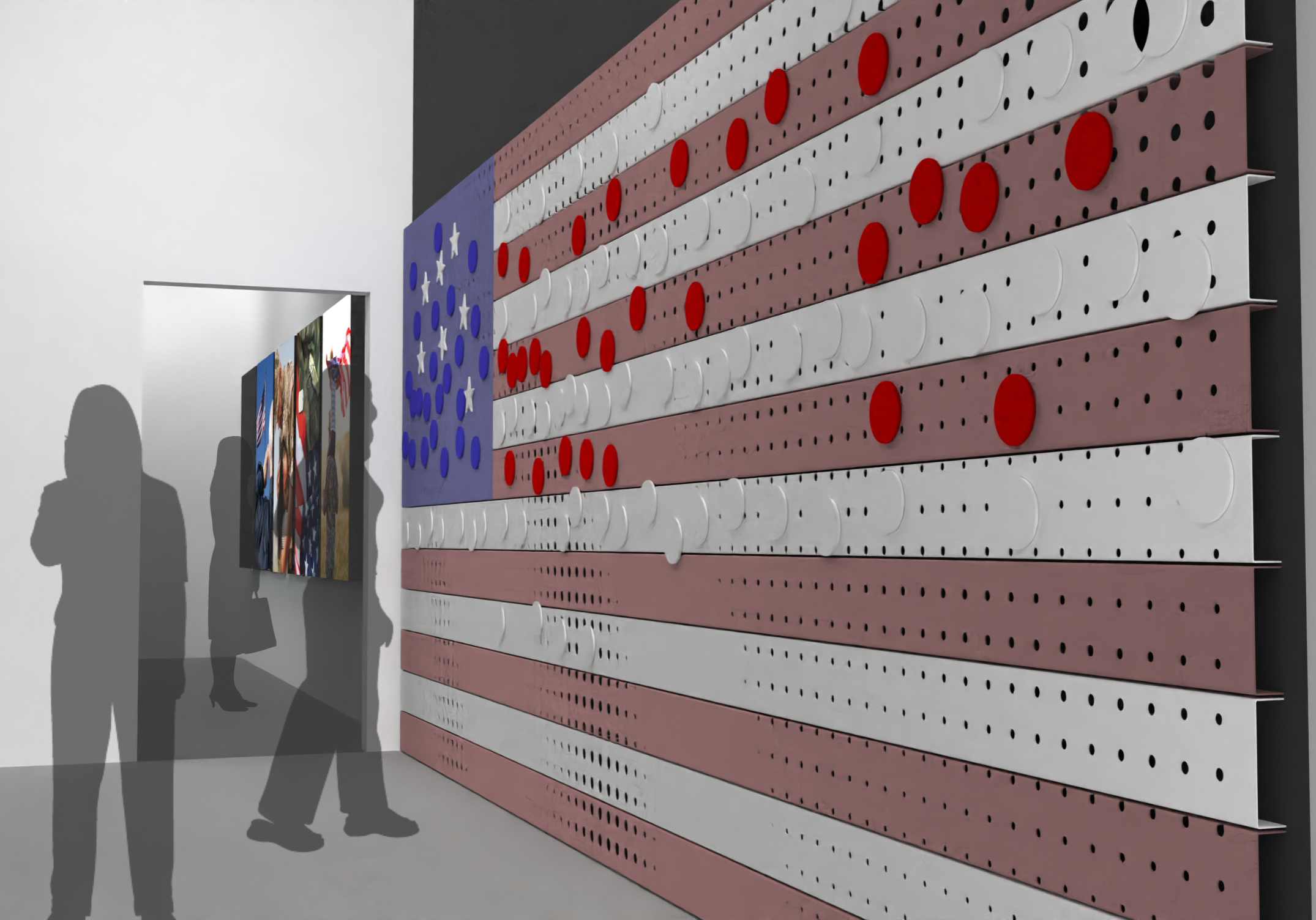 Donation niche flag wall
